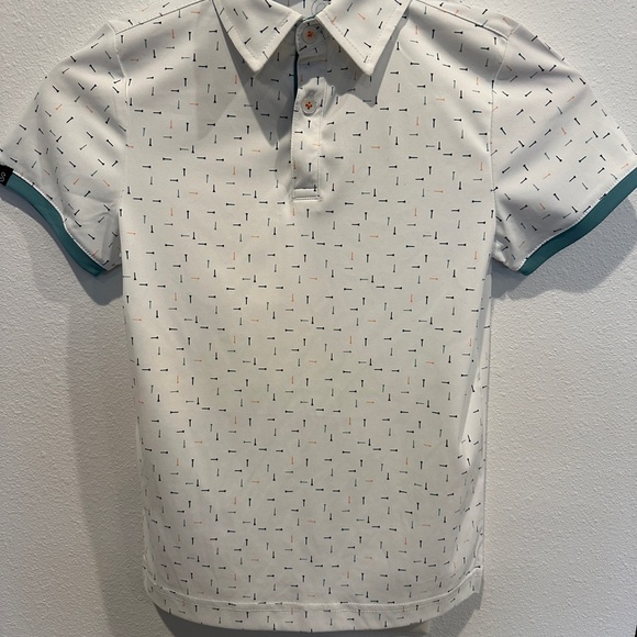 Swannies Green and White Polo Shirt with Lightweight Fabric - Picture 6 of 6